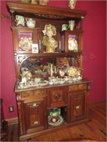 East Lake Marble Top Buffet w/Display Cabinets ,