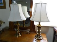 PR. BRASS BASE TABLE LAMPS
