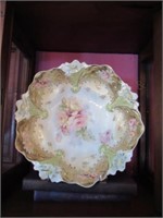 R. S. Prussia Red Star Hand Painted Bowl 10.5 &