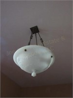 Embossed Urn With Drapery Hanging Light Fixture