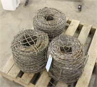 (3) Rolls of Unused Barbed Wire