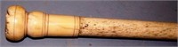UNUSUAL CANE MADE FROM WHALE JAW BONE WITH THE TOP
