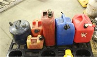 (6) Gas Cans, Variable Sizes