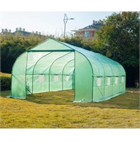 New 20ftx10ft Green House with Metal Frame
