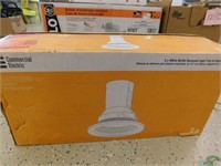 6 pack New Commercial Electric 5" white baffle