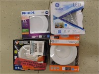 4 assorted LED recessed lighting kits