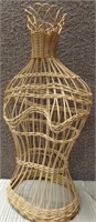 VINTAGE WICKER FEMALE TORSO