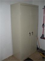 Metal Double Door Cabinet 36 x 18 x72 Inches (No