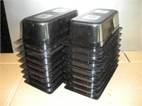 Black Plastic Cambro Containers 7 x13x4 1/3 x 4