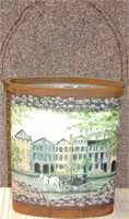 HANDPAINTED GALVINIZED BIN