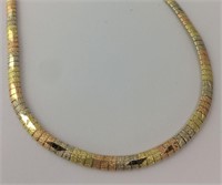 14k Gold Italy Multi Colored Necklace