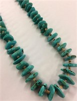 Beaded Turquoise & Shell Necklace