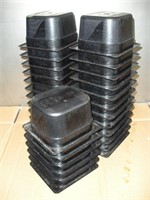Black Plastic Cambro Containers 7 x 6 x4  1/6 x 4