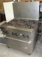 CONOTECH ^ Burner Gas Stove w/ Oven on Casters