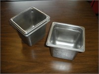 3 S/S Pans 7 x7 x7 Inches 1 Lot