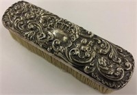 Sterling Silver Floral Brush