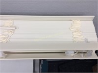 Off White Faux Wood Blinds 58" W