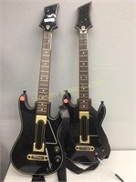 Set of Two Wireless Guitar Hero Controllers