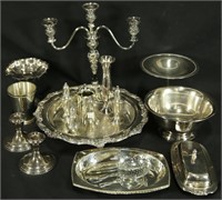 LOT OF 19 SILVERPLATED PIECES