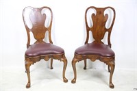 LOT OF FOUR QUEEN ANNE STYLE SIDE CHAIRS