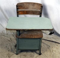 Vintage Wood & Metal Irwin Child School Desk