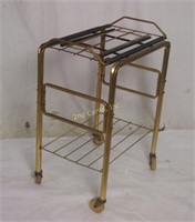 Mid Century 24" Brass Television Stand  W Casters