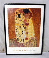 Gustav Klimt The Kiss 1900 Frame Art Print