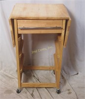 Modern Assembled Wood Kitchen Utility Table Cart