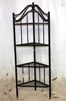 4 Shelf Wrought Iron Corner Display  Cabinet