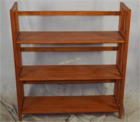 Modern Wood Folding 3 Shelf Book Case