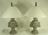 PAIR OF URN TABLE LAMPS