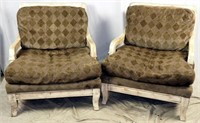 2 Vintage Mid Century Modern Arm Accent Chairs