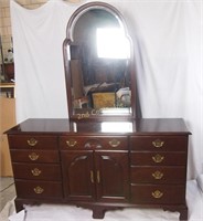Harden Dark Cherry Colonial Dresser W Mirror