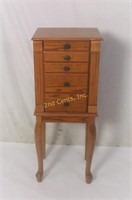 Vintage Deluxe Faux Wood Jewelry Cabinet