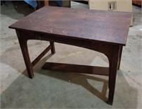 Antique Wolverine Mission Oak Library Table Desk