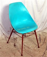Vintage Turquoise Mid Century Side Chair