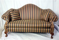 Premium Ethan Allen Striped Love Seat Sofa