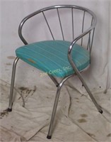 Mid Century 60's Children's Chrome Vinyl Chair