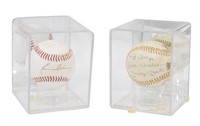 (2) MICKEY MANTLE SIGNED BALL, KEVIN COSTNER BALL