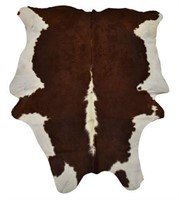 COWHIDE, REDDISH BROWN & WHITE