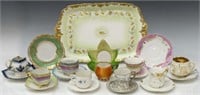 (21) GROUP OF FRENCH LIMOGES PORCELAIN TABLE ITEMS