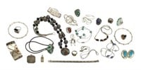 GROUP OF ESTATE STERLING & METAL JEWELRY