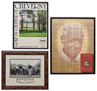 (3) GROUP OF FRAMED WALL ART WITH GOLF SUBJECTS