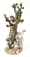 MEISSEN PORCELAIN FIGURAL GROUP, THE APPLE PICKERS