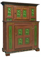 SWEDISH COUNTRY PINE PAINTED CUPBOARD