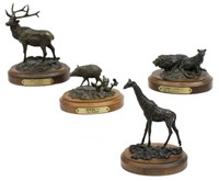 (4) CINDY BURLESON (TEXAS) WILDLIFE BRONZES