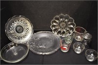 Assorted Glass Serviing Ware and Cookware