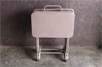 Retro TV Tray Set with Stand