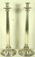 PAIR OF SILVERPLATED CANDLESTICKS