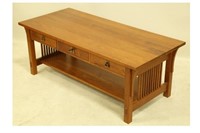 STICKLEY ARTS & CRAFTS STYLE CHERRY COFFEE TABLE